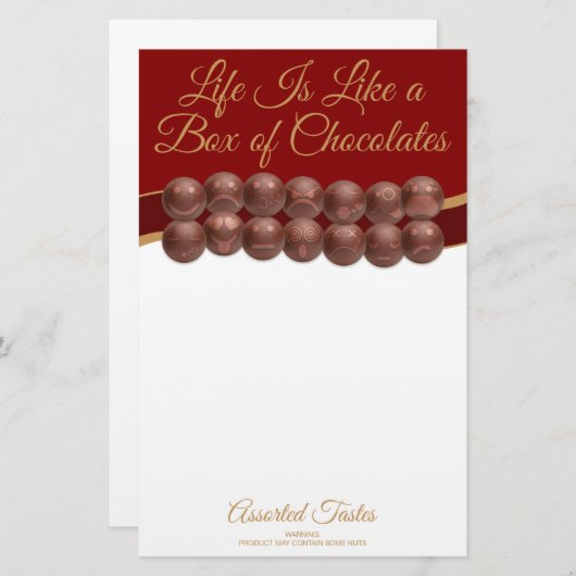 Life Is Like a Box of Chocolates 便箋 (正面/裏面)