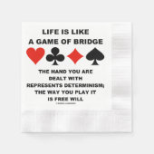 Life Is Like Game Of Bridge Determinism Free Will 縁ありカクテルナプキン (正面)