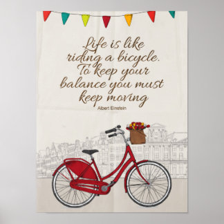 life is like riding a bicycle ポスター