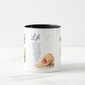 Life Is Like Shell Inspirational Seashell Two Tone マグカップ (中央)