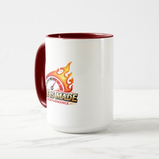 Life Is Made By Performance Flame Speedometer Mug マグカップ (正面左)