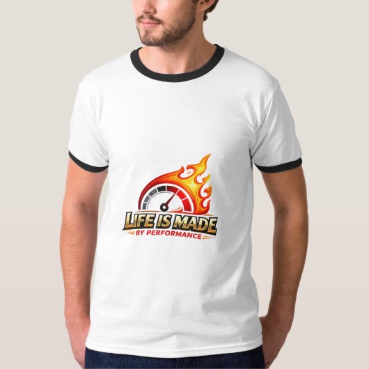 Life Is Made By Performance Flame Speedometer Tシャツ (正面)