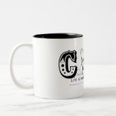 "Life Is Much Better With My Cat – Cute Cat Design ツートーンマグカップ (左)