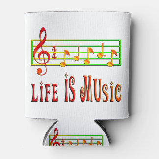 LIFE IS MUSIC - MUSIC SCORE & MUSICAL KEY NOTES 缶クーラー