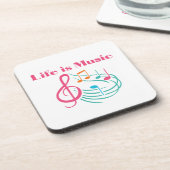 Life is Music with Music Notes(踊りノート付き) コースター (左側)