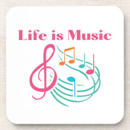 Life is Music with Music Notes(踊りノート付き) コースター