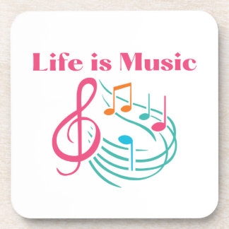 Life is Music with Music Notes(踊りノート付き) コースター