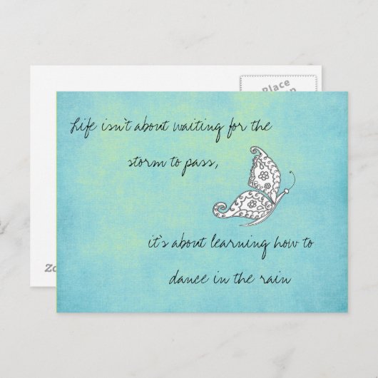 Life is not about Waiting引用文葉書 ポストカード (正面/裏面)