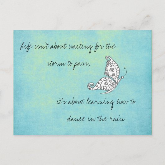 Life is not about Waiting引用文葉書 ポストカード (正面)