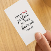 Life Is NOT Perfect Modern Hairstylist Quote 名刺