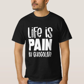 Life is Pain au Chocolat Funny French t-shirt Tシャツ