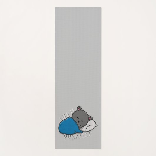 Life is purfect - Sleeping Cat ヨガマット (正面)