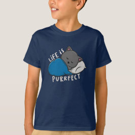 Life is purfect - Sleeping Cat Tシャツ