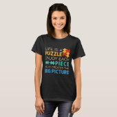 Life Is Puzzle Enjoy Each Ece _ Jigsaw Puzzle Love Tシャツ (正面フル)