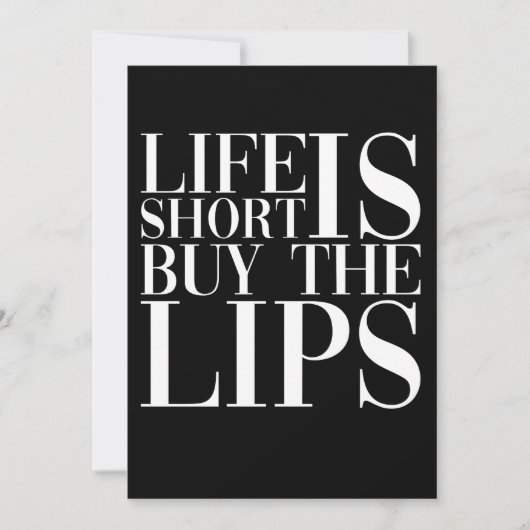 Life Is Short Buy The Lips Nurse Injecto セーブザデート (正面)