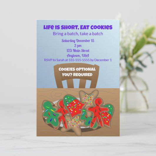 Life is short, eat cookies 招待状 (スタンド正面)