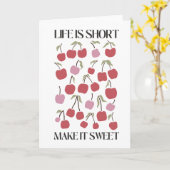 Life Is Short Make It Sweet Quote Boho Wildflower  カード (黄色い花)