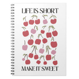 Life Is Short Make It Sweet Quote Boho Wildflower  ノートブック