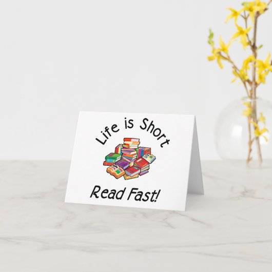 Life is Short Noteカード カード (黄色い花)