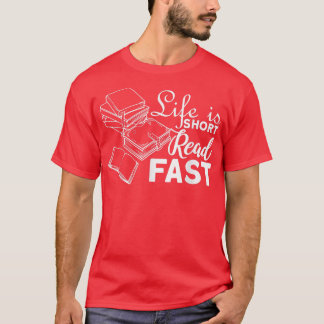 Life Is Short Read Fast Book Lover Reading Books B Tシャツ