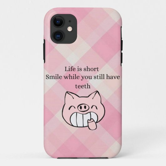 Life Is Short, Smile While You Still Have Teeth Case-Mate iPhoneケース (裏面)