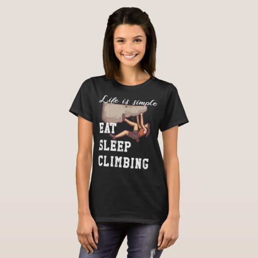 Life is simple - climbing tシャツ (正面フル)