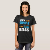 Life is Simple Eat Sleep Sing Barbershop Quartet B Tシャツ (正面フル)