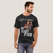 Life is simple - fish tシャツ (正面フル)