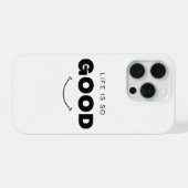 Life Is So Good エシカルスマイリーフェイスiPhoneケース iPhoneケース (裏面横)