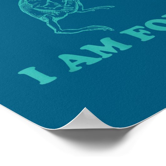 Life Is Soup I Am Fork Funny Frog  ポスター (角)