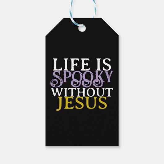 LIFE IS SPOOKY WITHOUT JESUS ギフトタグ (正面)