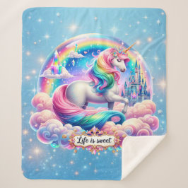 Life Is Sweet Sherpa Blanket – Cozy Cute Gift シェルパブランケット