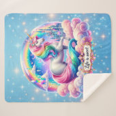 Life Is Sweet Sherpa Blanket – Cozy Cute Gift シェルパブランケット (正面(横))