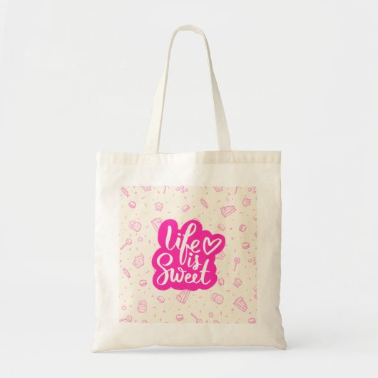 Life Is Sweet Tote Bag  トートバッグ (正面)