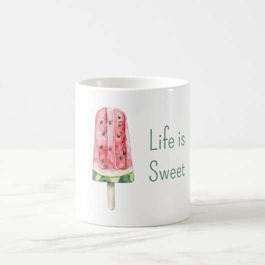 Life is Sweet Watermelon Popsicle コーヒーマグカップ (中央)
