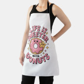 Life Is Sweeter With Donuts エプロン (インサイチュ)