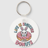 Life Is Sweeter With Donuts キーホルダー (裏面)