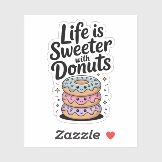 Life Is Sweeter With Donuts シール (シート)