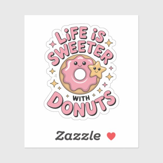 Life Is Sweeter With Donuts シール (シート)