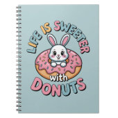 Life Is Sweeter With Donuts ノートブック (正面)