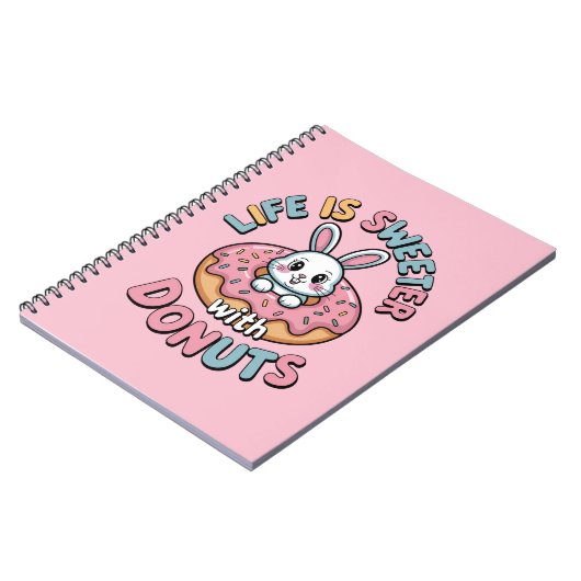 Life Is Sweeter With Donuts ノートブック (左側)