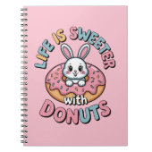 Life Is Sweeter With Donuts ノートブック (正面)