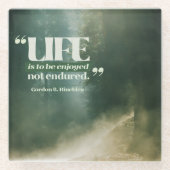 Life Is To Be Enjoyed ガラスコースター (正面)