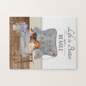 Life Is With A Beagle Jigsaw Puzzle ジグソーパズル (横)