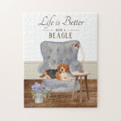 Life Is With A Beagle Jigsaw Puzzle ジグソーパズル (縦)