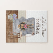 Life Is With A Doberman ジグソーパズル (横)