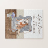 Life Is With A English Bulldog Jigsaw Puzzle ジグソーパズル (横)