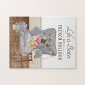 Life Is With A French Bulldog Jigsaw Puzzle ジグソーパズル (横)