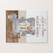 Life Is With A Golden Doodle ジグソーパズル (横)