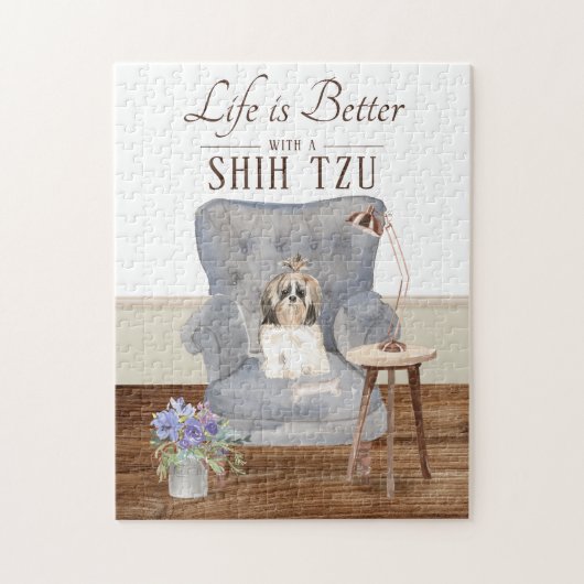 Life Is With A SHIH TZU Jigsaw Puzzle ジグソーパズル (縦)